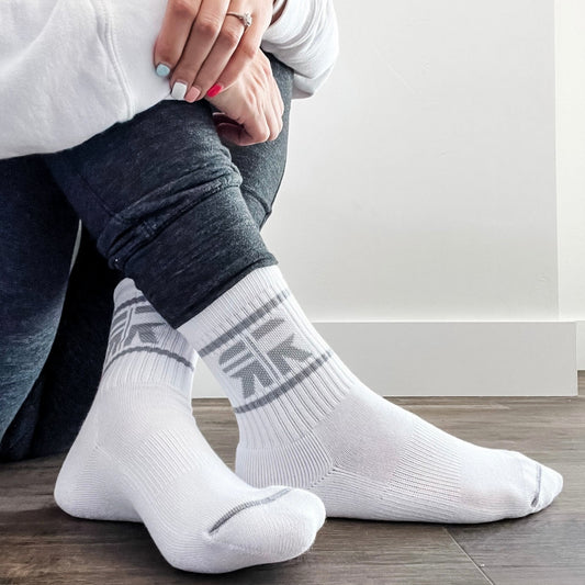 Adult Logo Socks | White