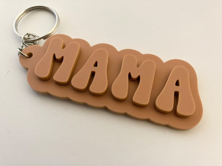 Mama monotone keychain