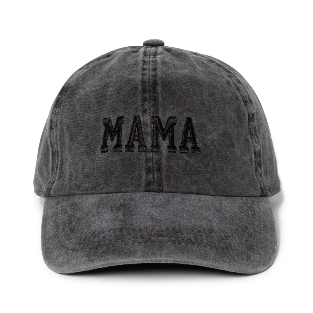 “MAMA” Embroidered Hat | Charcoal