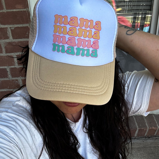 Retro Beige Mama Hat