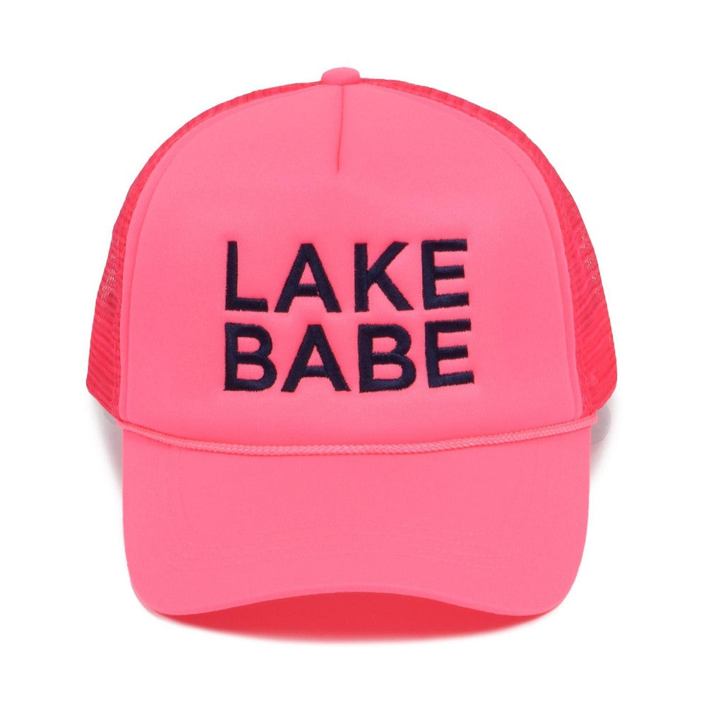 Neon Pink Lake Babe Trucker