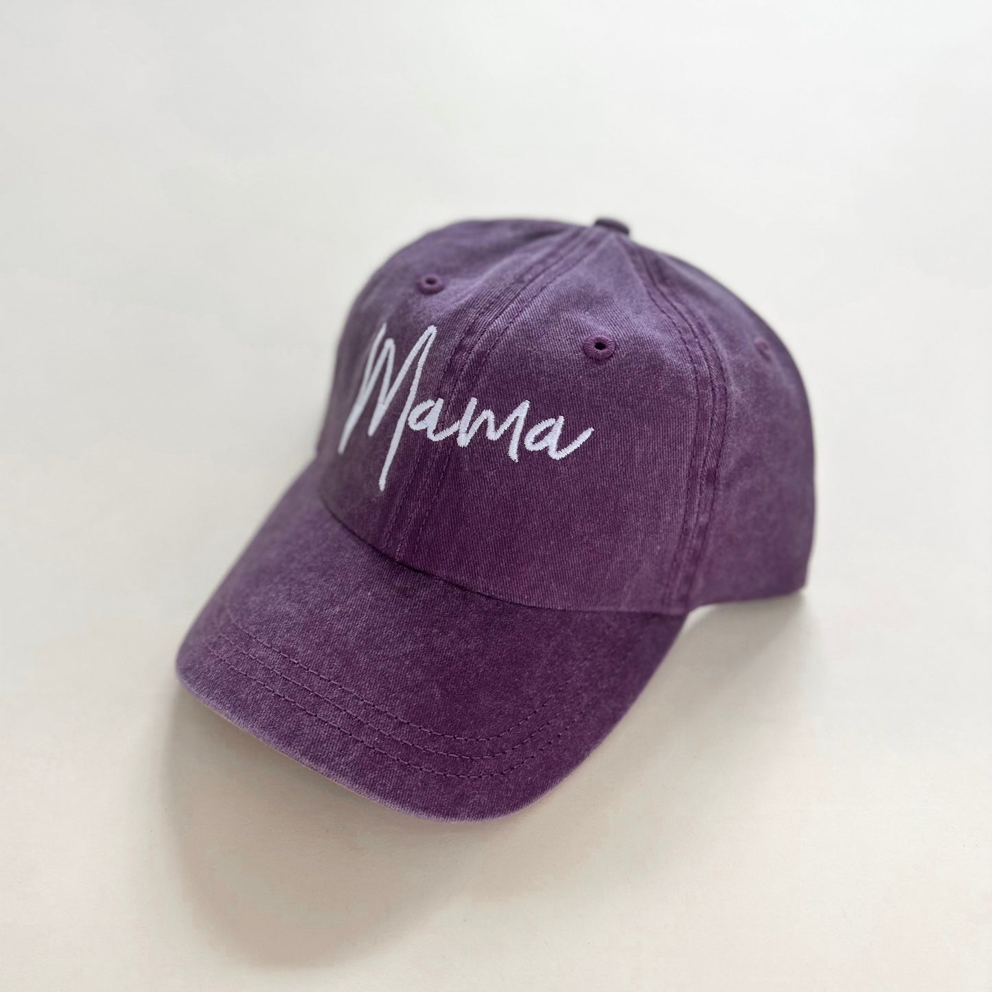 Mama Handwritten Script Embroidered Baseball Cap