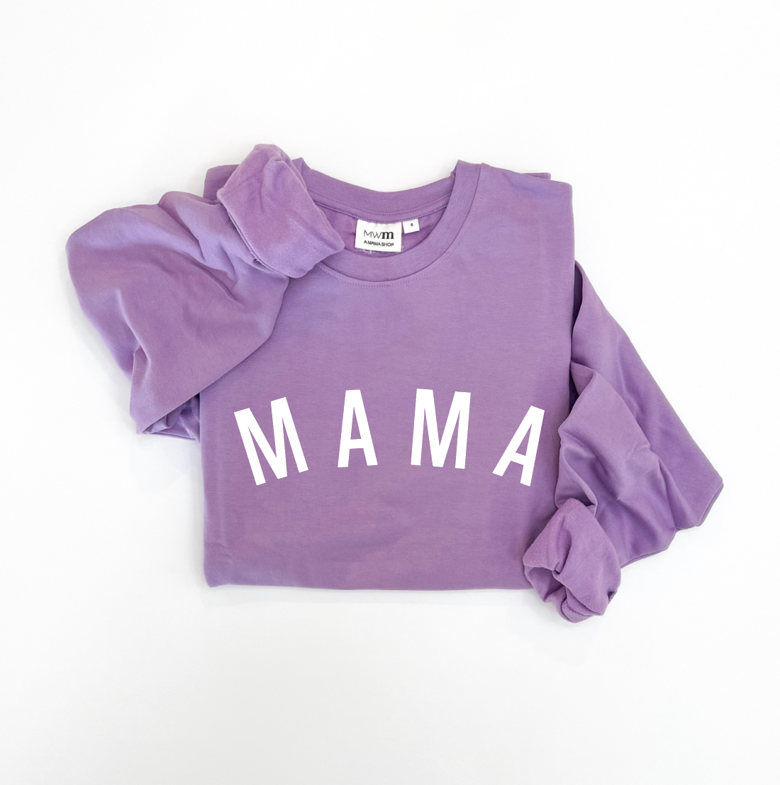 MWM Mama Curved Adult Crewneck - White Design